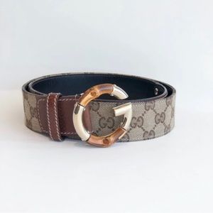 GUCCI BELT LIMITED EDITION BAMBOO GOLD BUCKLE